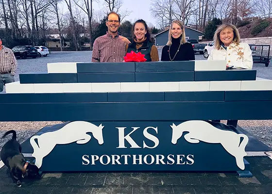 Katie and Stephen Pack riding at KS Sporthorses